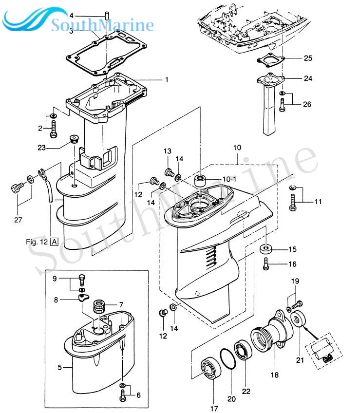 Boat Motor T8-05000008 Exhaust Pipe Gasket for Parsun 2-Stroke T6 T8 T9.8 Outboard Engine