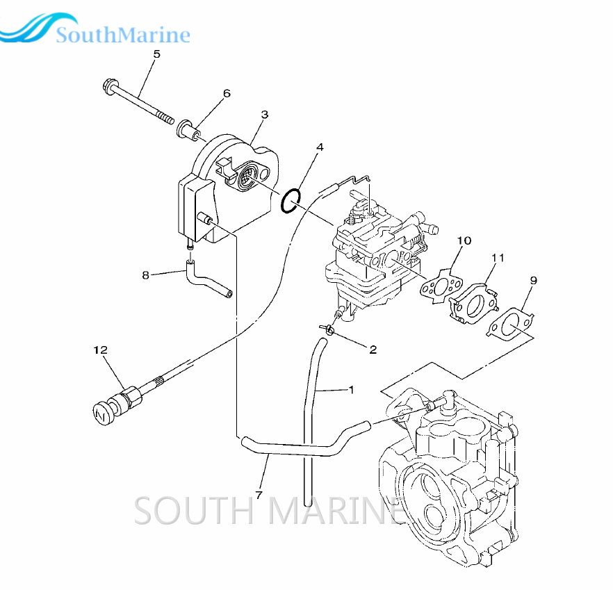 Boat Motor F2.6-04000010 Carburetor Gasket for Parsun 4-Stroke F2.6 Outboard Engine