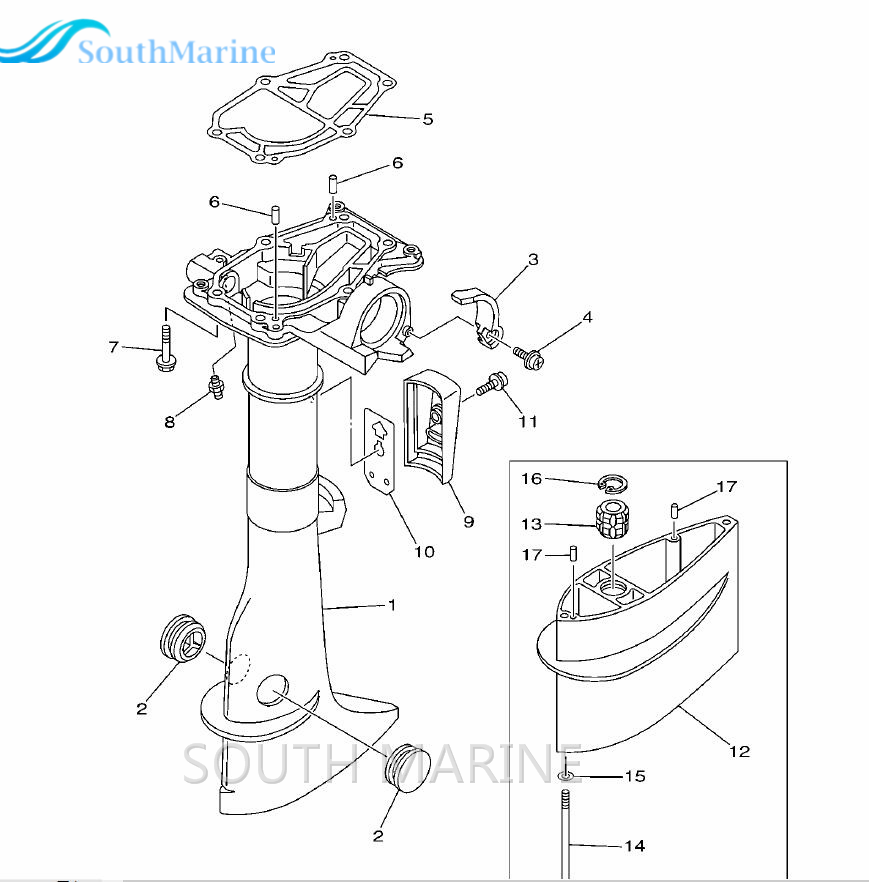 Boat Motor 69M-45113-A0 Upper Casing Gasket for Yamaha 4-Stroke F2.5 Outboard Engine