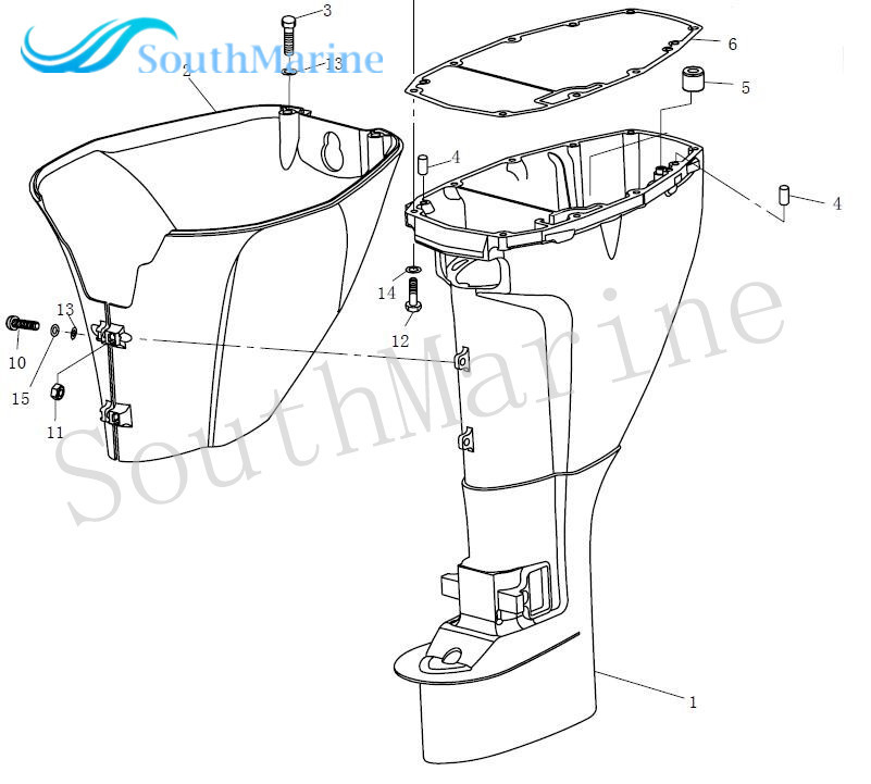 Boat Motor F15-00000005 Upper Casing Gasket for Parsun 4-Stroke F15 F9.9 F13.5 Outboard Engine