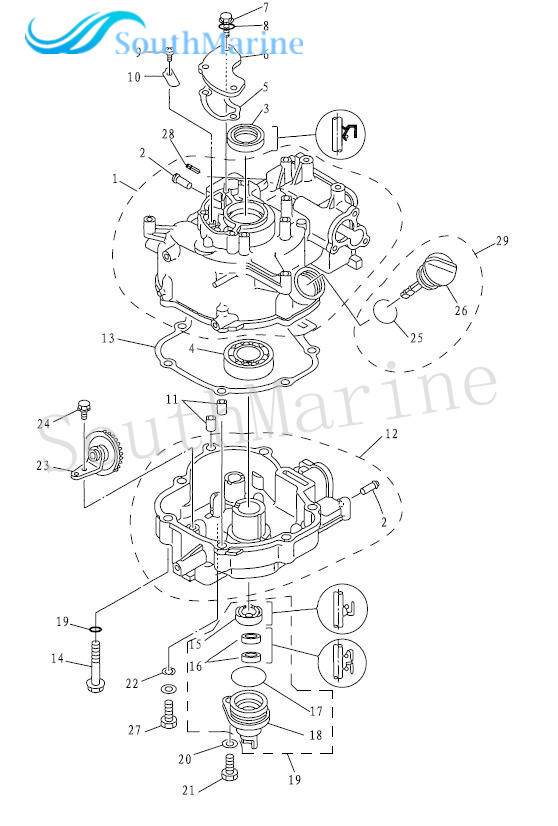 Boat Motor 68D-11351-A0 Cylinder Gasket for Yamaha 4-Stroke F4 Outboard Engine