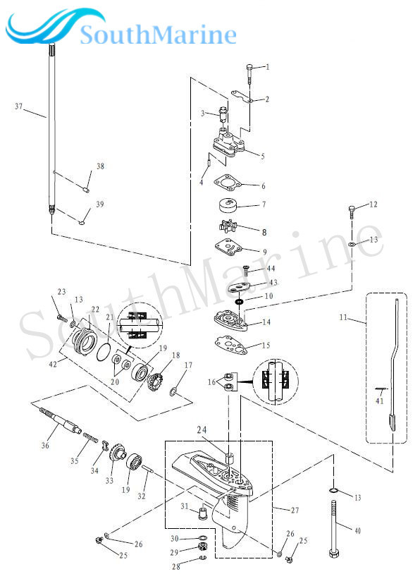 Boat Motor 68D-G5315-A0 Lower Casing Packing/Gasket for Yamaha 4-Stroke F4 F6 Outboard Engine