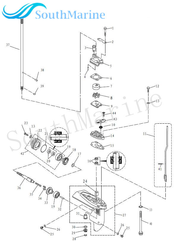 Boat Motor F4-03000018 Water Pump Cover Gasket for Parsun 4-Stroke F4 F5 Outboard Engine