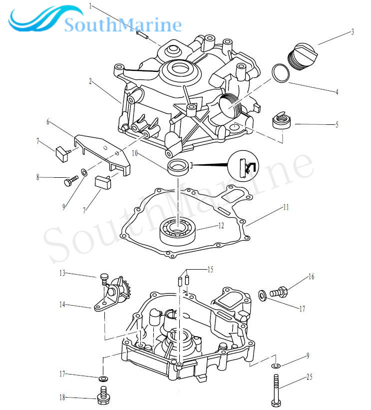 Boat Motor 69M-11351-A0 Cylinder Gasket for Yamaha 4-Stroke F2.5 Outboard Engine