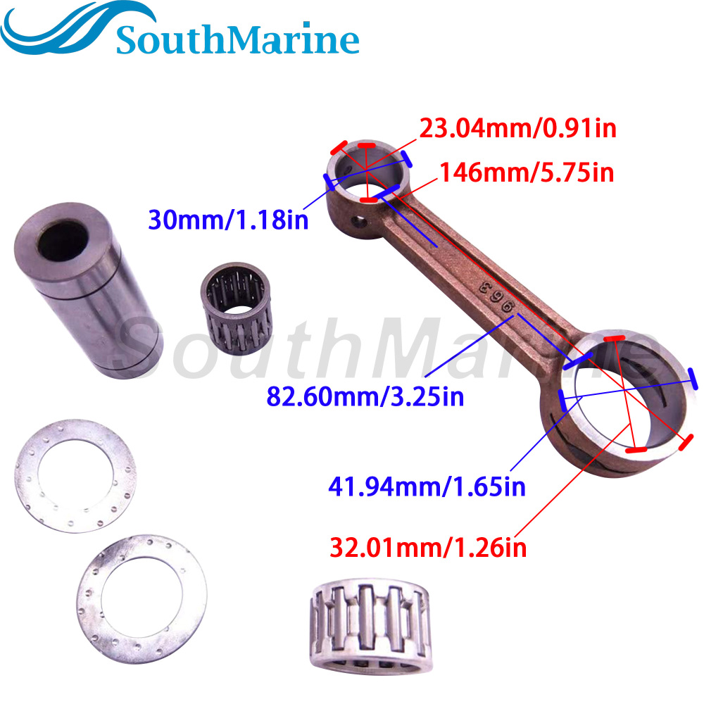 Boat Engine 12161-96300 12161-91L00 Connecting Rod Kit for Suzuki DT20 DT25 DT30 20HP 25HP 30HP Outboard Motor,for Sierra Marine 18-1758