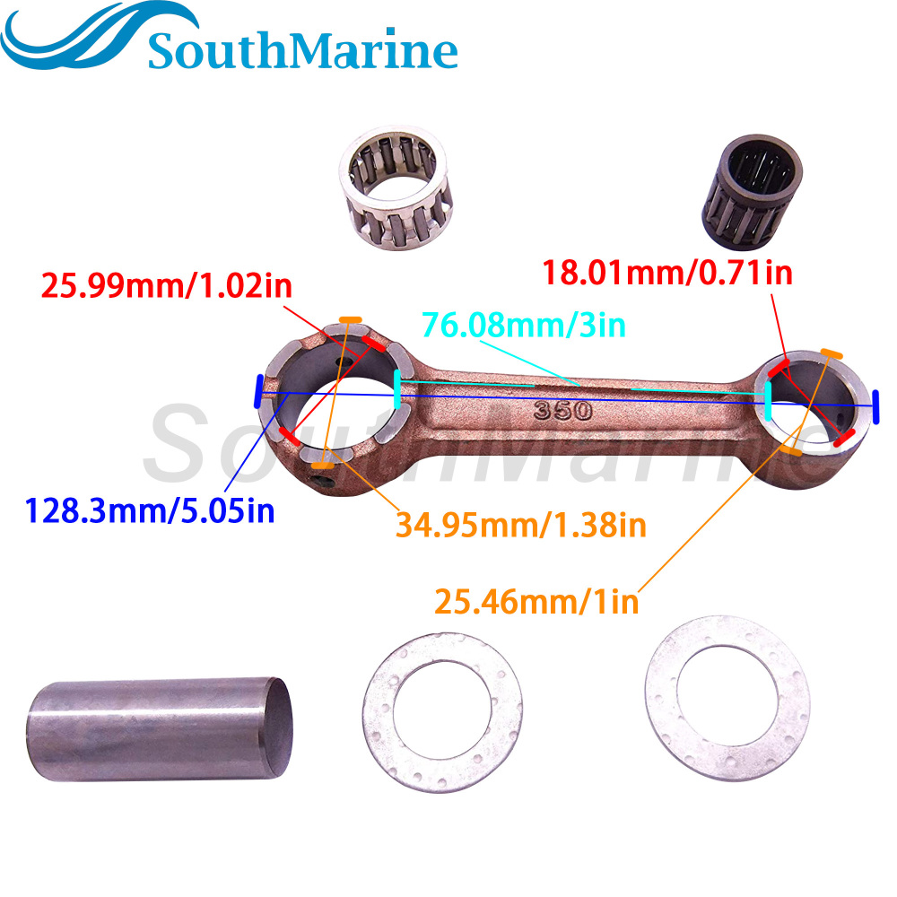 SouthMarine Boat Engine 350-00040-0 350-00040-1 350000400 350000401 350000400M 350000401M Connecting Rod Kit for Tohatsu &for Nissan 9.9HP 15HP 18HP 2