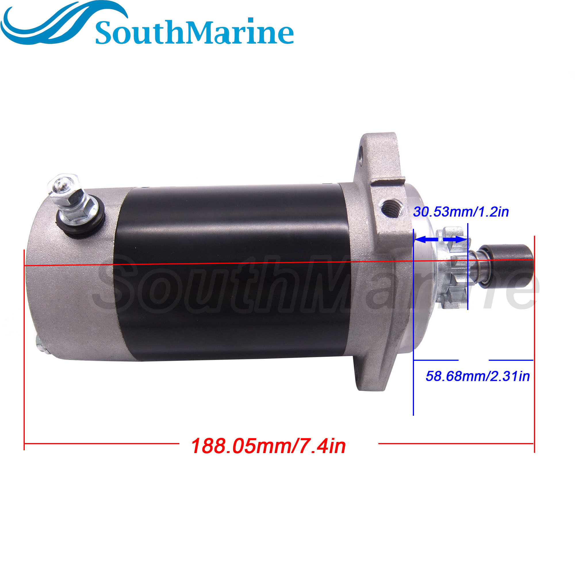 SouthMarine Boat Motor 30FE-01.02.00.12 Starter Motor for Hidea 30F 25F 2-Stroke 25hp 30hp Outboard Engines