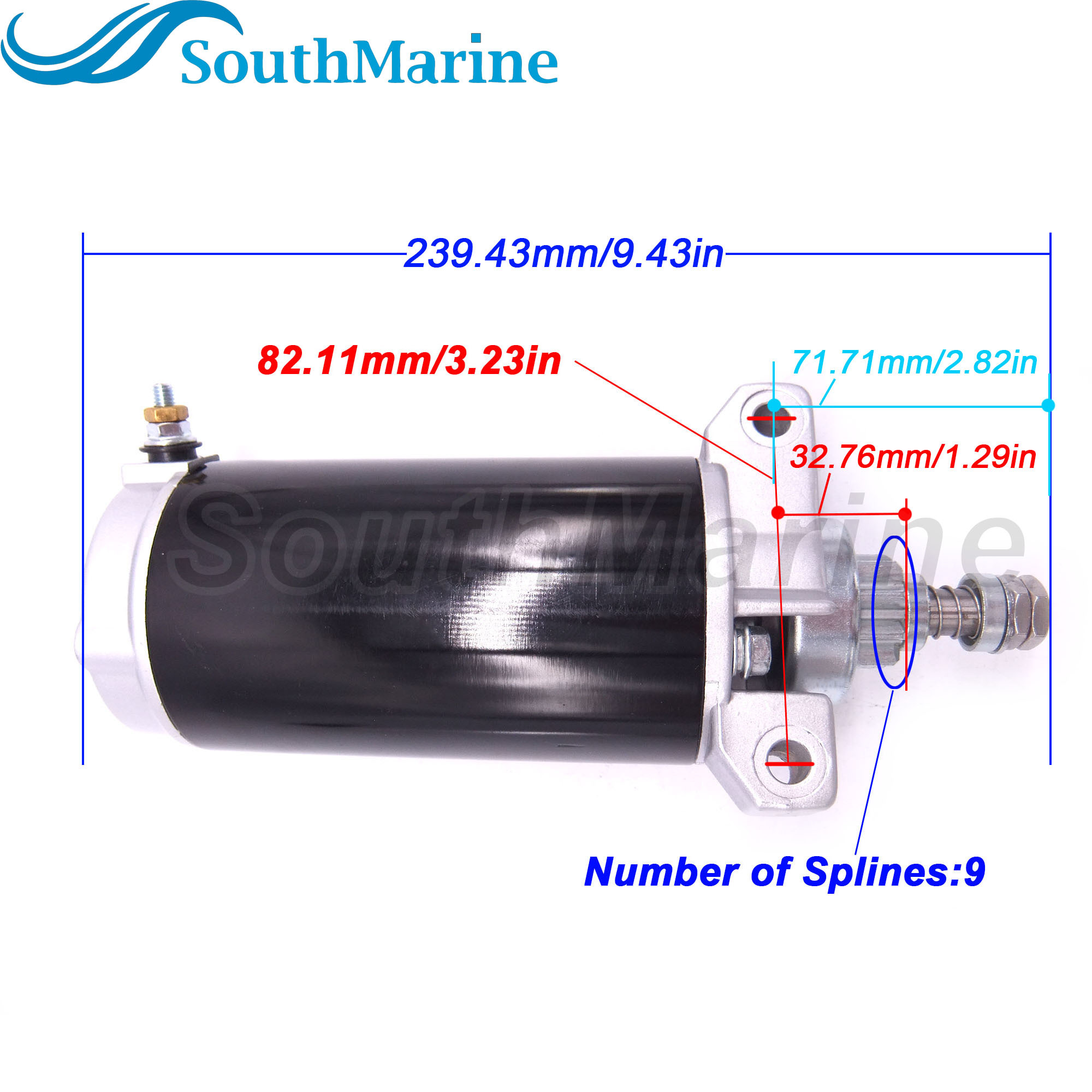 Boat Motor F60-05000500 Starter Motor for Parsun HDX F60 4-Stroke Outboard