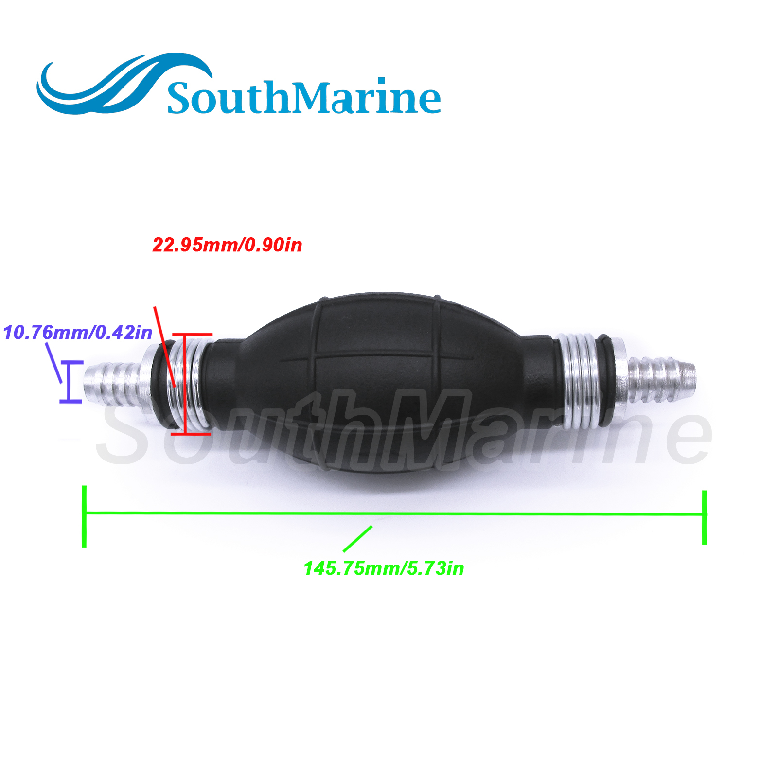 9001080A 50073805 73805 Rubber Transfer Vacuum Fuel Pump Fuel Line Hand Primer Bulb Marine Gas Siphon Hand Pump for Car/Boat/Marine/Motorcycle10mm 3/8