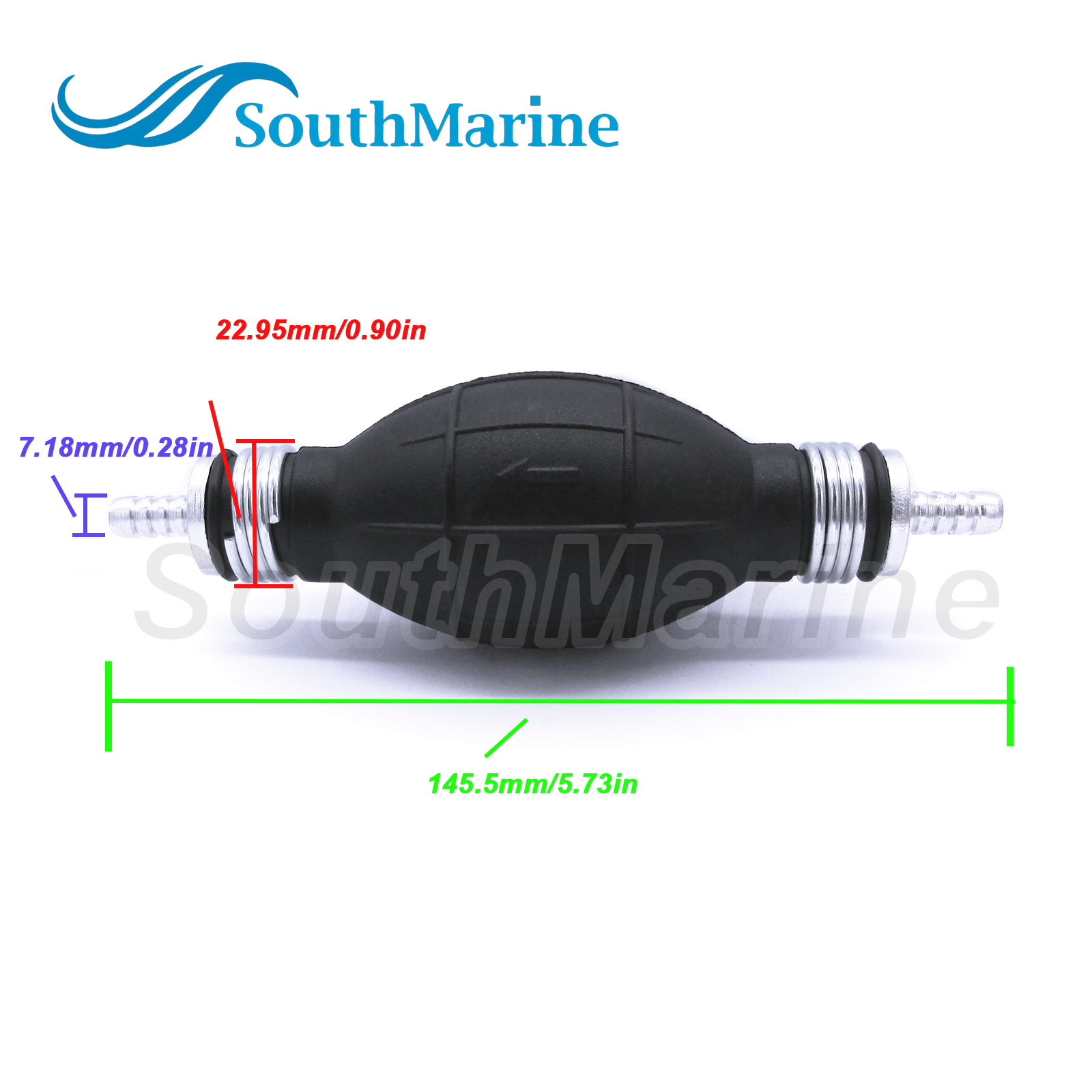 9001080A 50073805 73805 Rubber Transfer Vacuum Fuel Pump Fuel Line Hand Primer Bulb Marine Gas Siphon Hand Pump for Car/Boat/Marine/Motorcycle 6mm 1/4