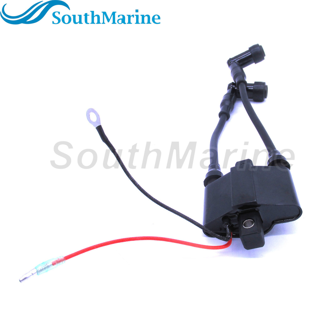 Boat Motor 5041297 Ignition Coil W/Resistance Cap for Evinrude Johnson OMC Outboard Engine 4-Stroke 9.8HP