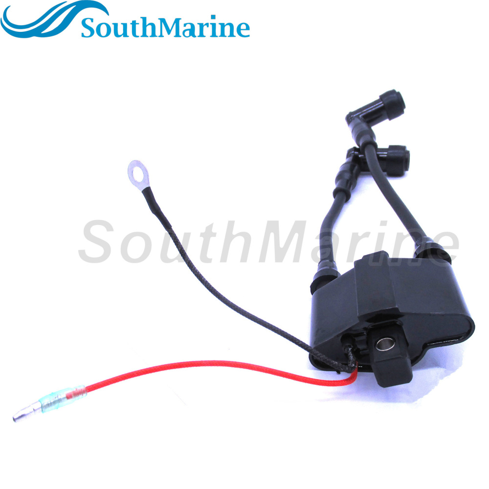 Boat Motor 5041297 Ignition Coil W/Resistance Cap for Evinrude Johnson OMC Outboard Engine 4-Stroke 9.8HP