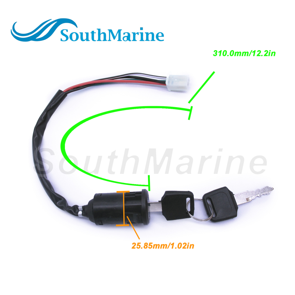 4 Pin Ignition Key Switch Set for Chinese Dirt Bike Motorcycle ATV 50cc 70cc 90cc 110cc 125cc 150cc 250cc Quad Pocket Bike 4 Wheel Parts Sunl Roketa K