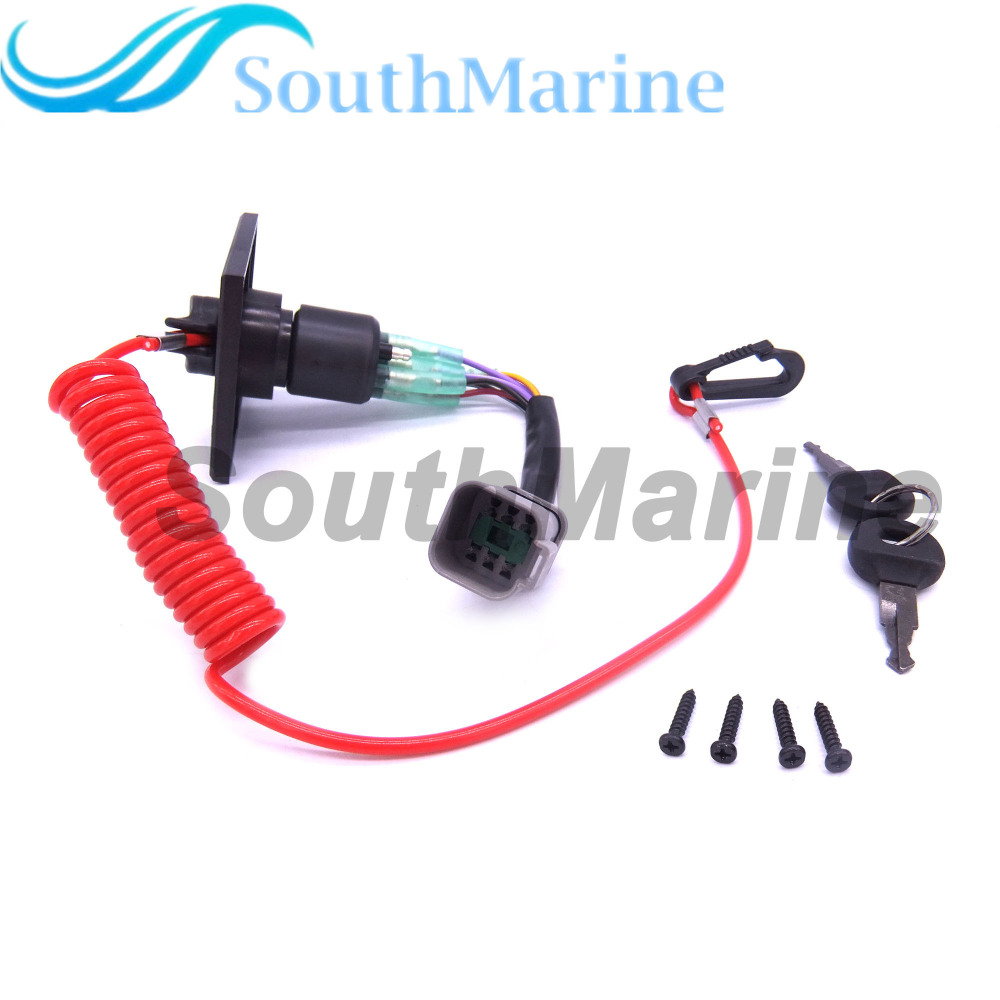 Boat Motor 176408 0176408 Single Engine Ignition Starter Cut Off Switch with Keys for Johnson BRP Evinrude Outbound Engine