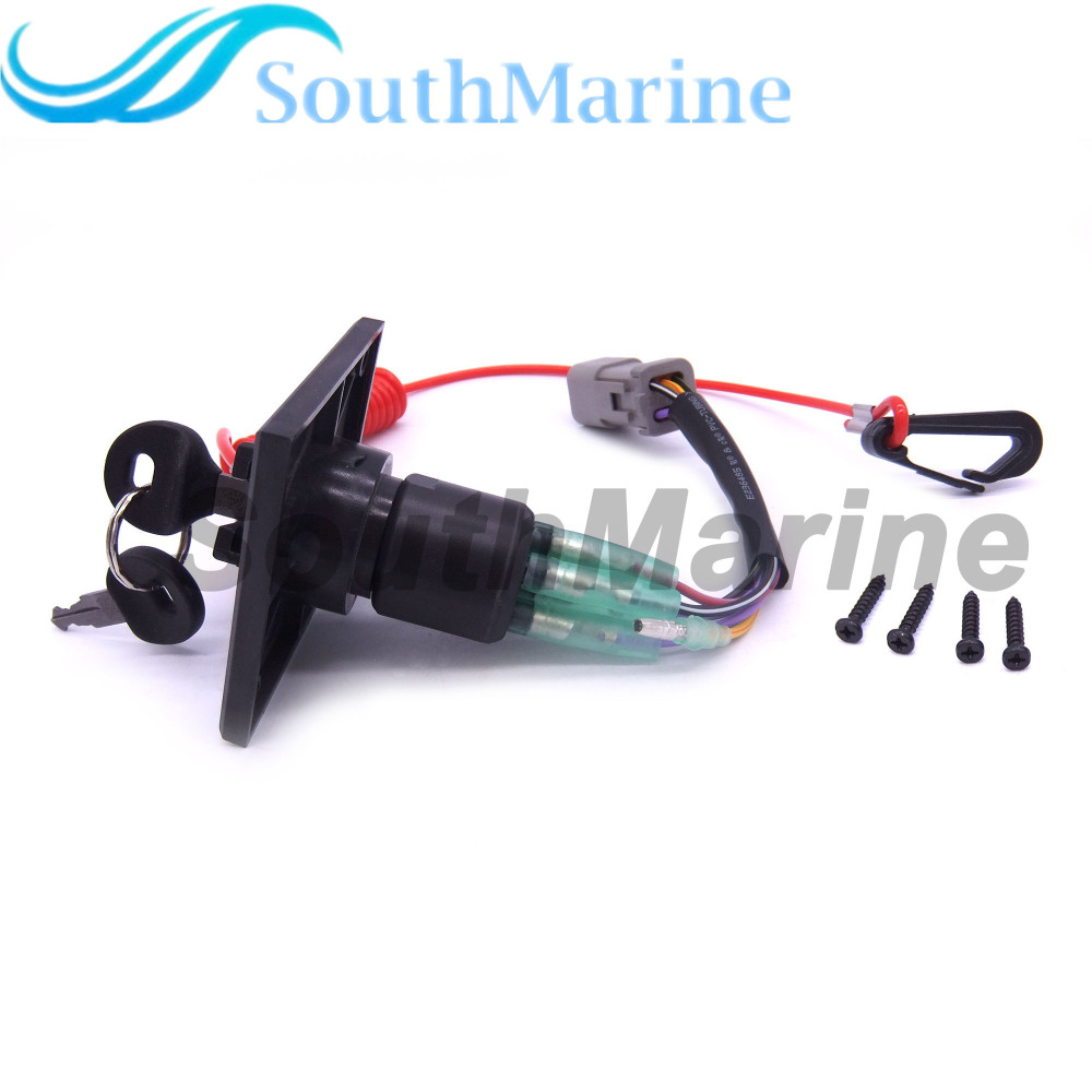 Boat Motor 176408 0176408 Single Engine Ignition Starter Cut Off Switch with Keys for Johnson BRP Evinrude Outbound Engine