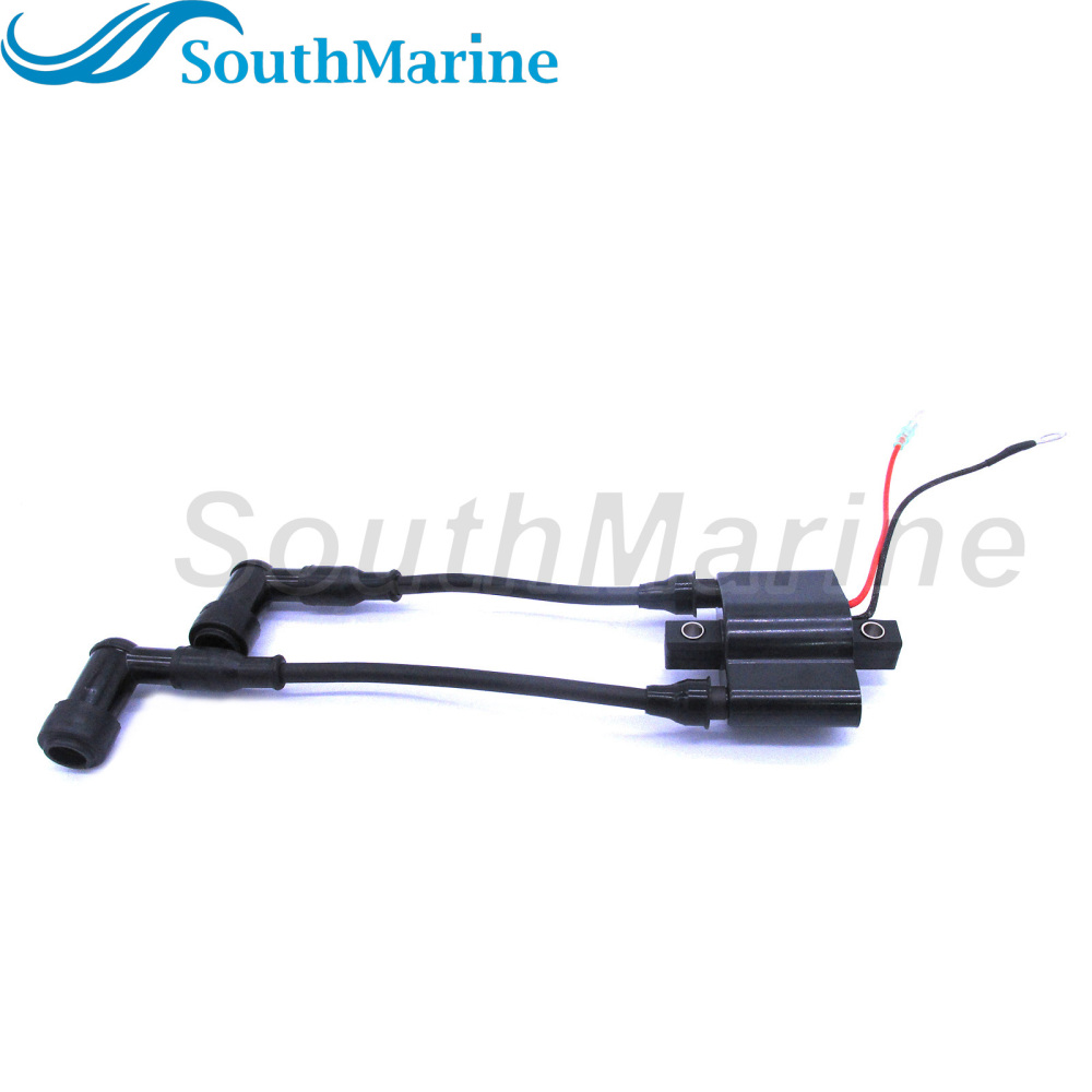 Boat Motor 5041297 Ignition Coil W/Resistance Cap for Evinrude Johnson OMC Outboard Engine 4-Stroke 9.8HP