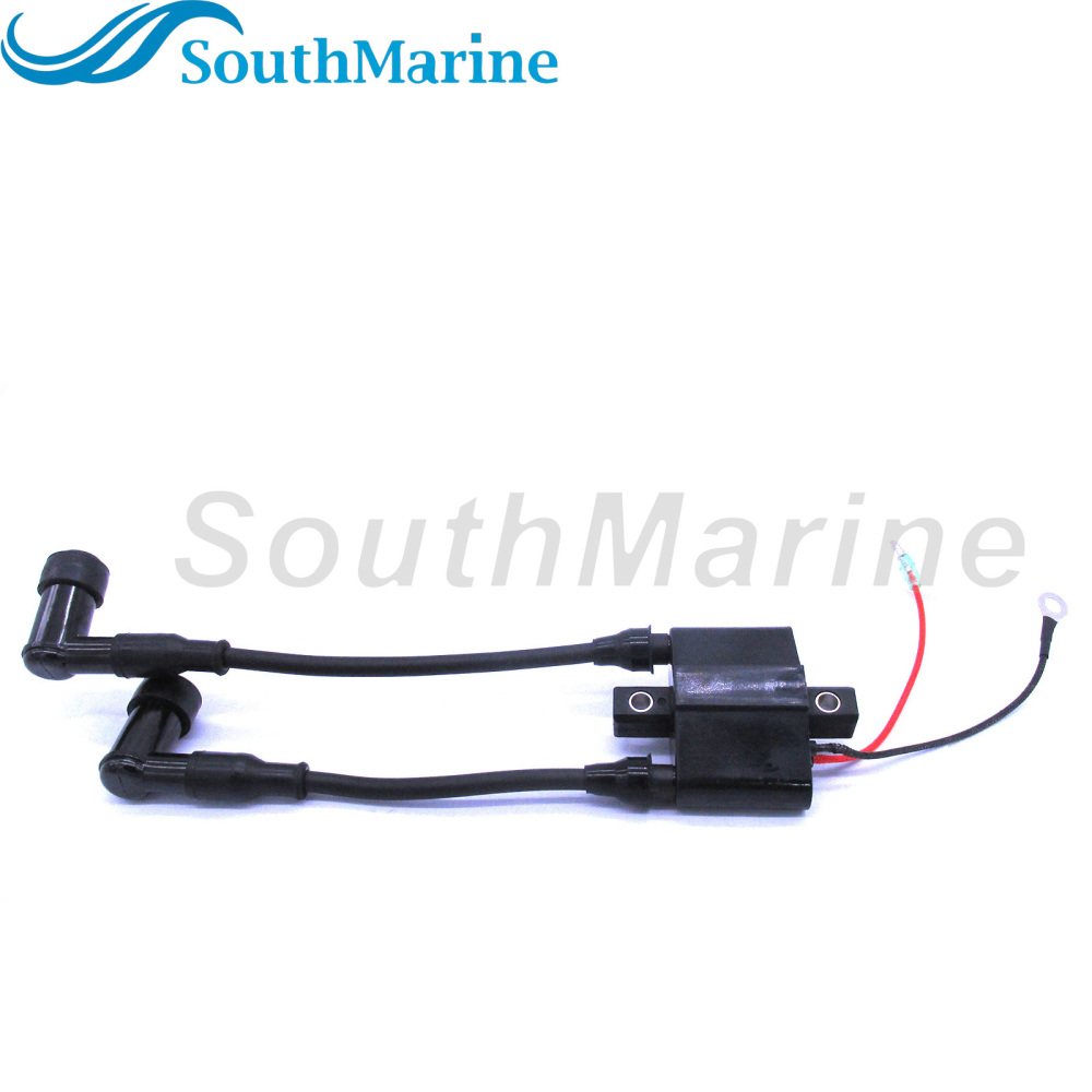 Boat Motor 5041297 Ignition Coil W/Resistance Cap for Evinrude Johnson OMC Outboard Engine 4-Stroke 9.8HP