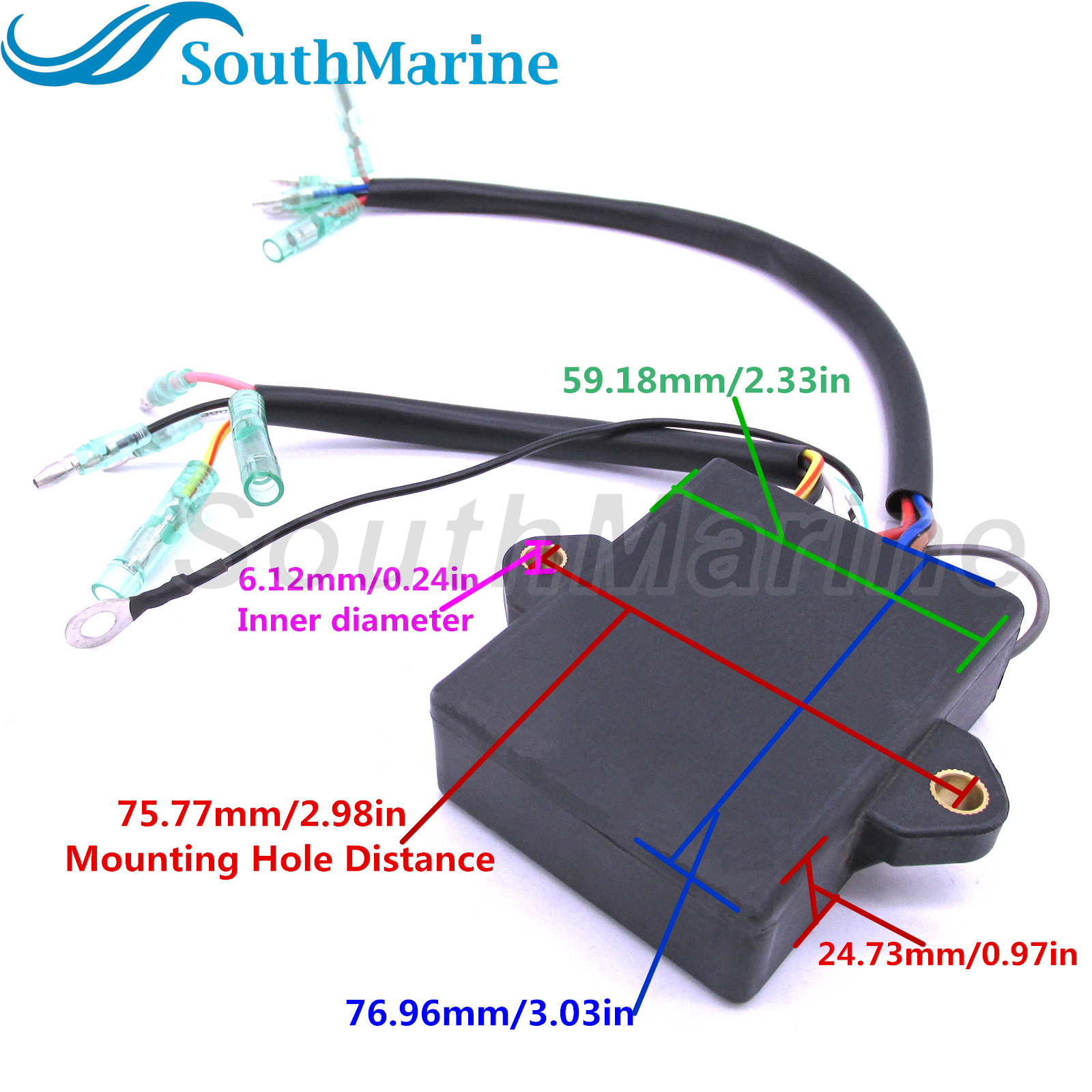 Boat Motor 66M-85540-01 66M-85540-00 CDI Coil Unit for Yamaha Outboard Engine F9.9 F15 T9.9