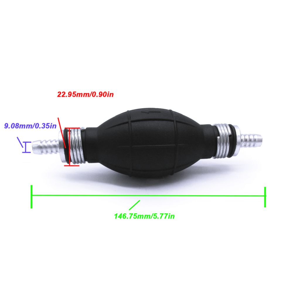 9001080A 50073805 73805 Rubber Transfer Vacuum Fuel Pump Fuel Line Hand Primer Bulb Marine Gas Siphon Hand Pump for Car/Boat/Marine/Motorcycle 8mm5/16