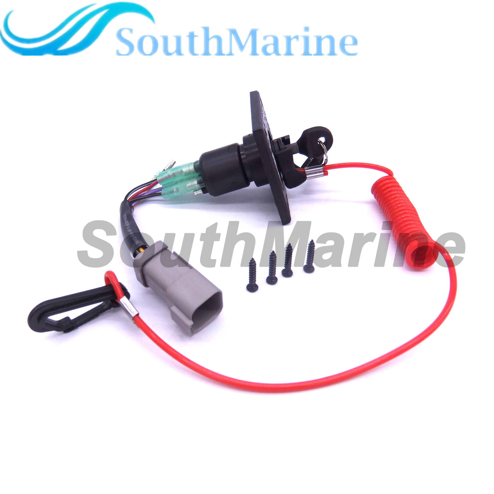 Boat Motor 176408 0176408 Single Engine Ignition Starter Cut Off Switch with Keys for Johnson BRP Evinrude Outbound Engine