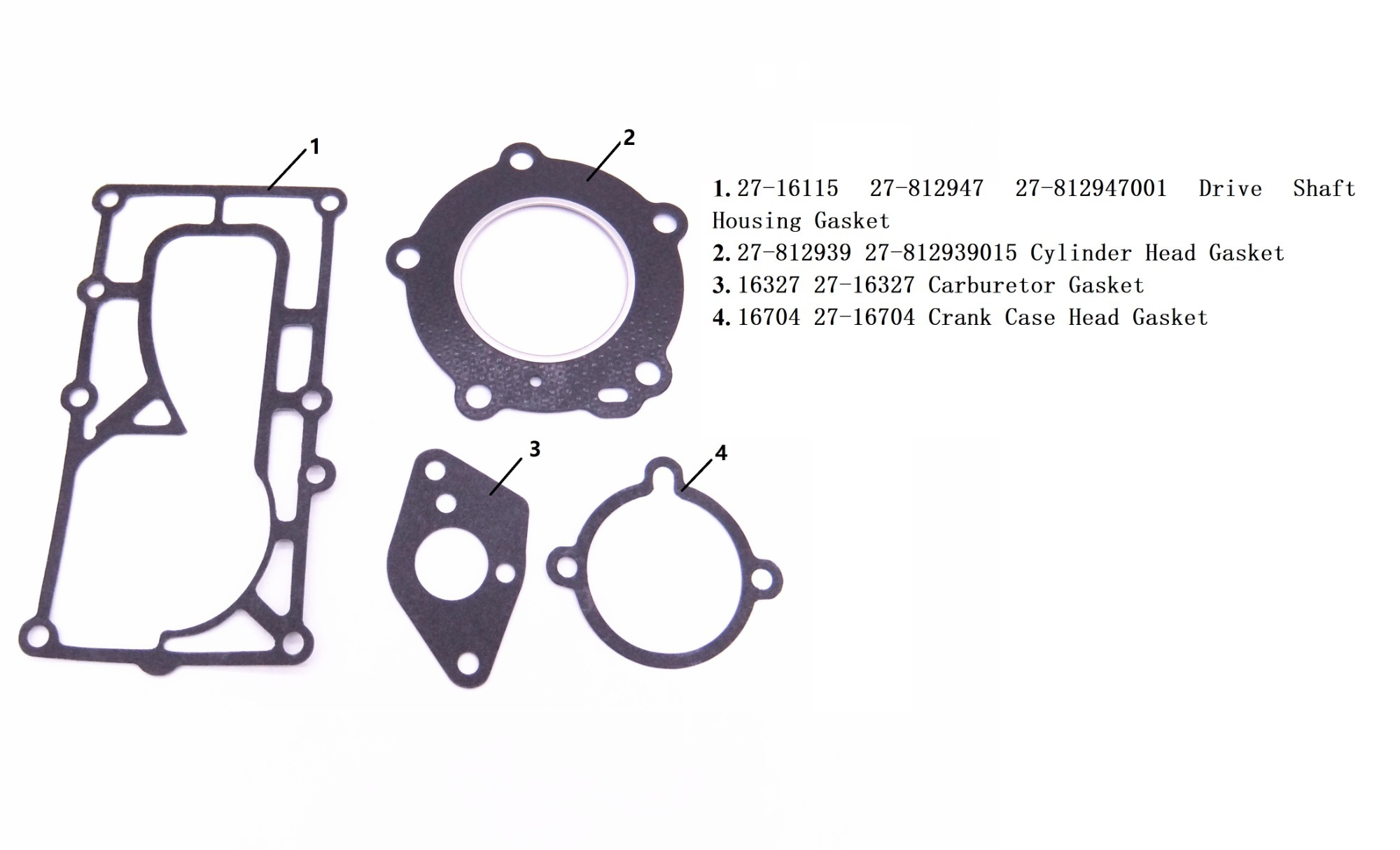 Boat Motor 27-16115A1 27-16115A02 16115A03 Complete Cylinder Power Head Powerhead Gasket Kit for Mercury Quicksilver 4HP 5HP