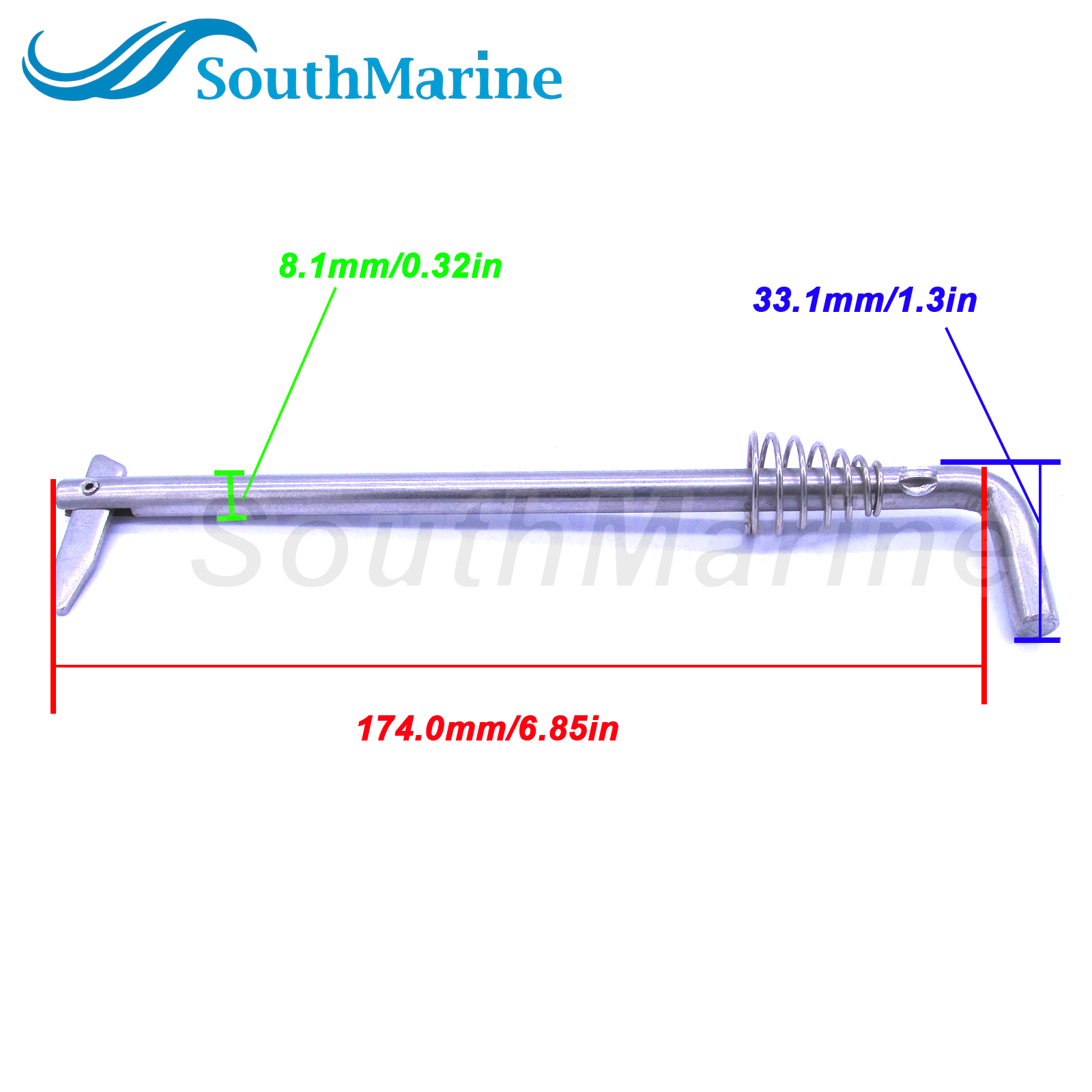 Boat Motor 5040090 5040150 Tilt Thrust Rod & Spring for Evinrude Johnson OMC Outboard Engine 4HP 5HP 6HP 8HP 9.8HP