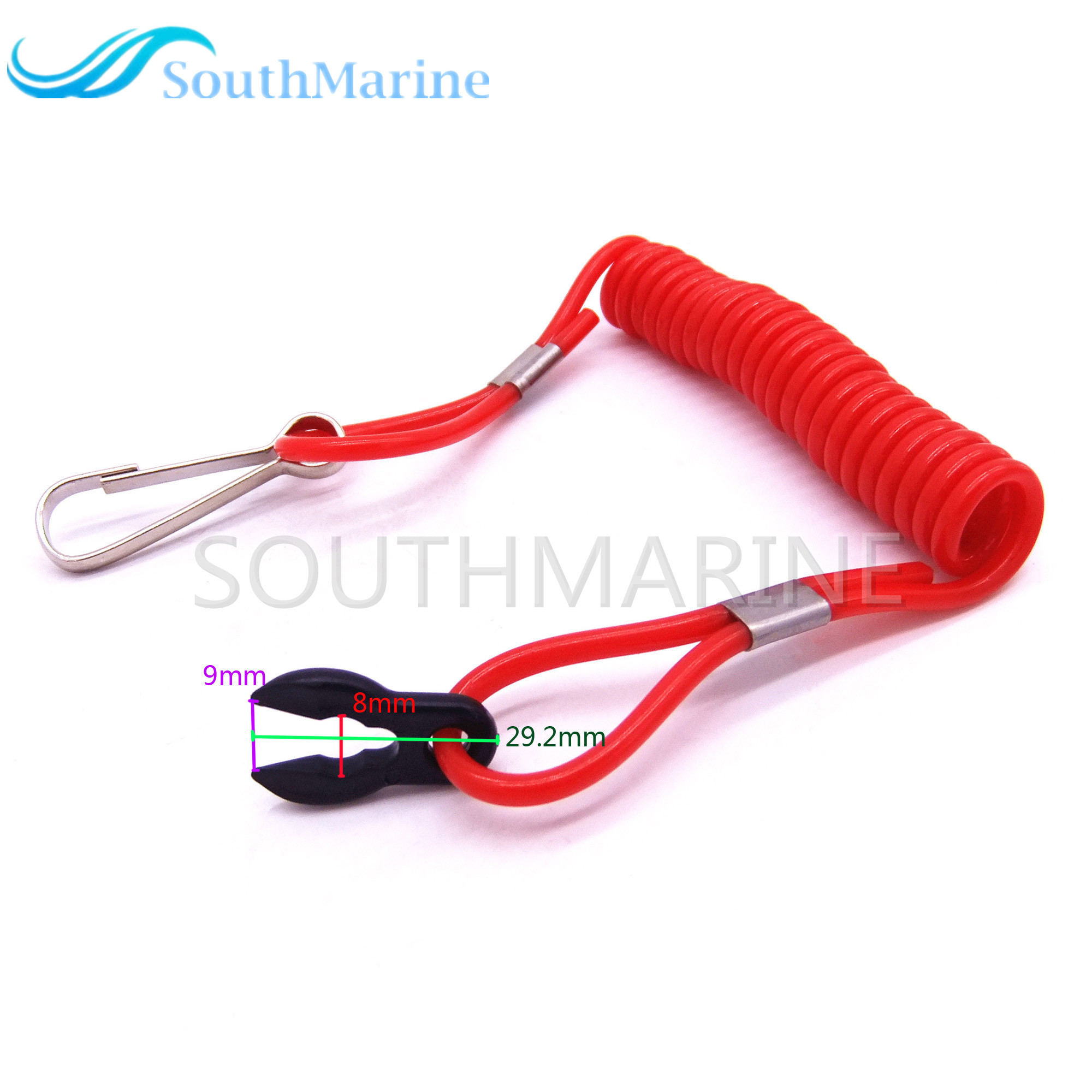 SouthMarine Safety Lanyard Cord 37823-92E01 37823-92E01 37823-92E00 990C0-20000 for Suzuki Remote Control Box Stop Switch