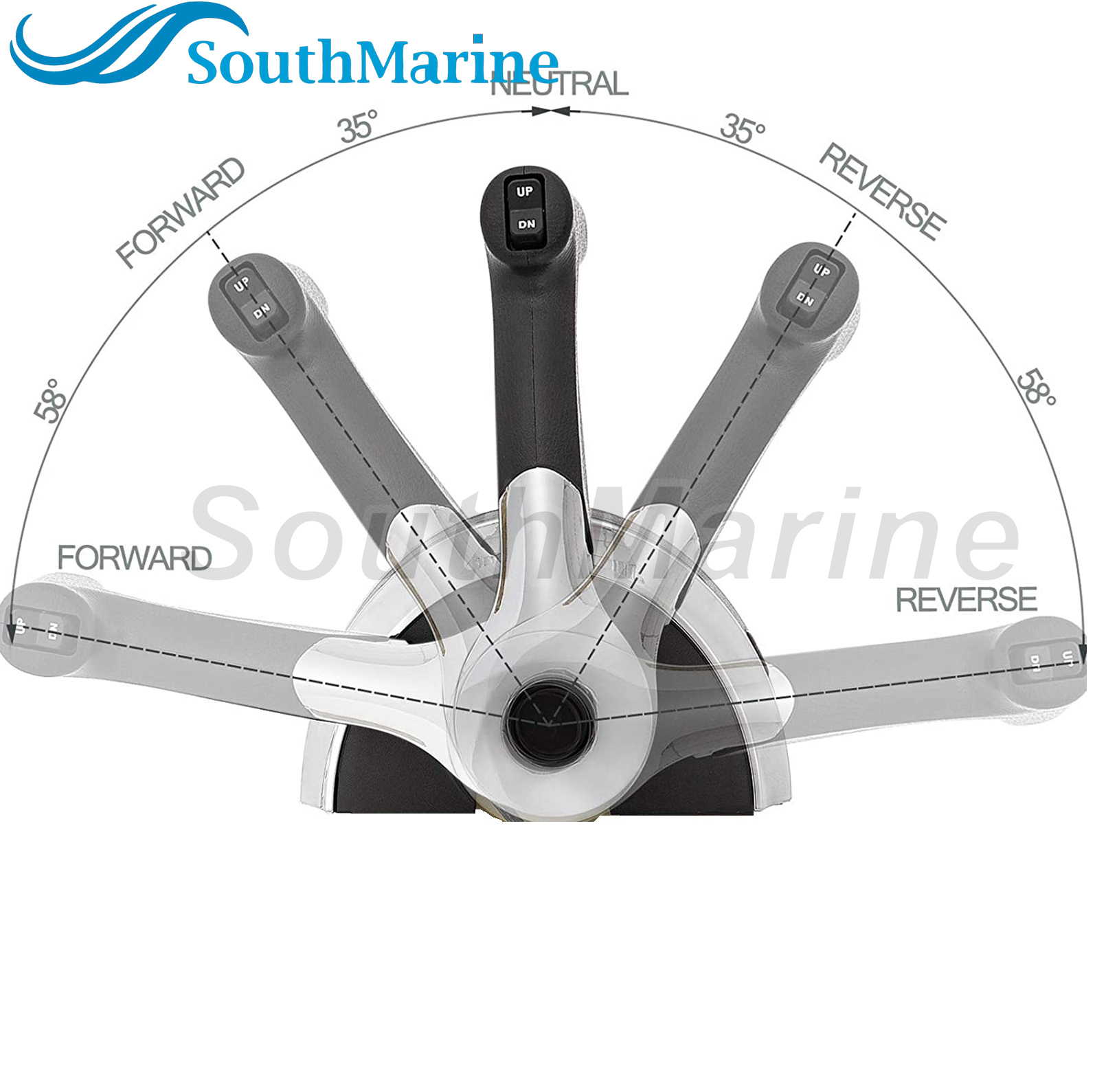 Outboard Single Remote Control Box 8M0059686 8M0060783 8M0041433 for Mercury Marine MerCruiser Quicksilver Boat Binnacle/Console Top Mount Console wit