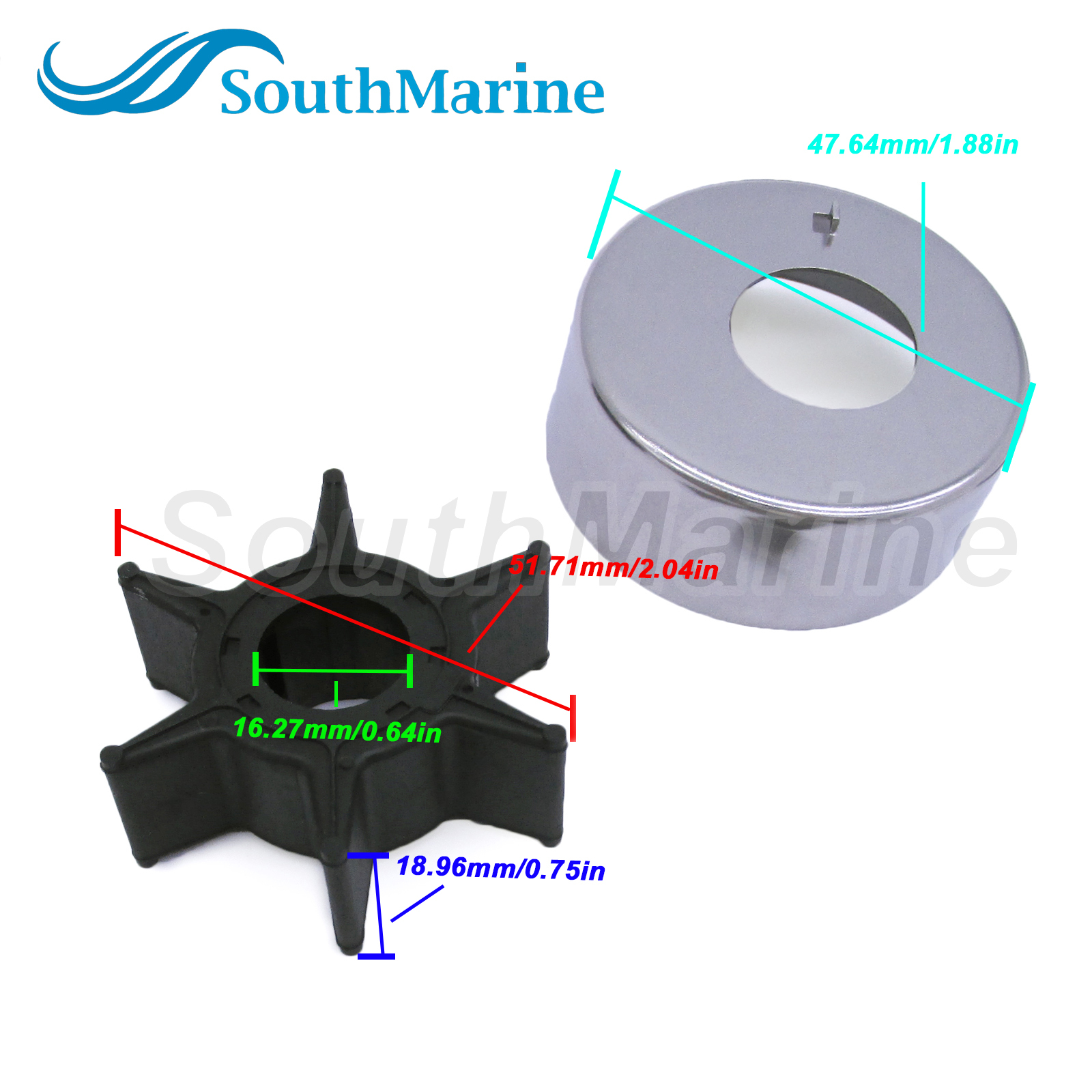 Boat Motor 6BG-W0078-00 6BG-W0078-01 18-3490 Water Pump Repair Kit for Yamaha 30HP 40HP F30 F40 Outboard Engine
