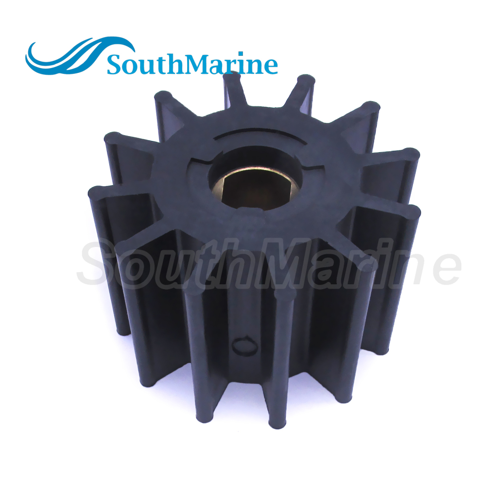 SouthMarine Flexible Water Pump Impeller Kit 087-1201 for DJ / 8101-01 for JMP/M-1050 Inboard Engine Motor Double Flat