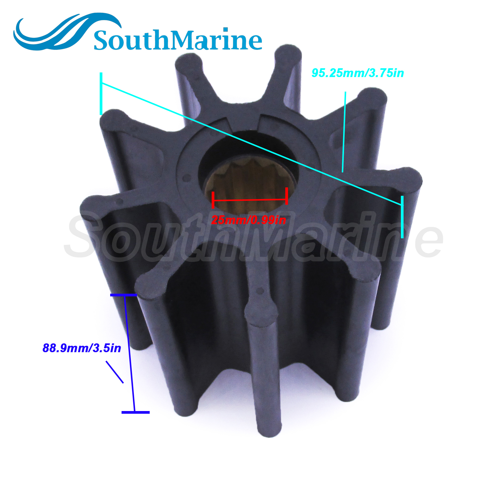 Water Pump Impeller 09-802B for Johnson / 6760-0001 for Jabsco /842857 844683 for Volvo /8200-01 for JMP /086-0901 for DJ
