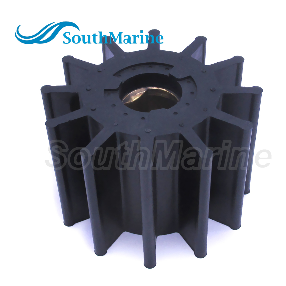 SouthMarine Flexible Water Pump Impeller Kit 087-1201 for DJ / 8101-01 for JMP/M-1050 Inboard Engine Motor Double Flat