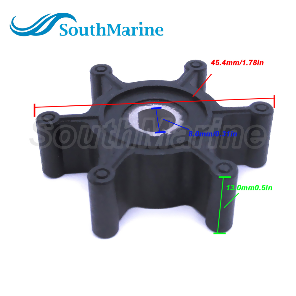 SouthMarine Flexible Water Pump Impeller 09-1052B-9 09-1052S-9 for Johnson / 500232 500132 for CEF / IMP00401 for Vetus / 7412 for Technautic