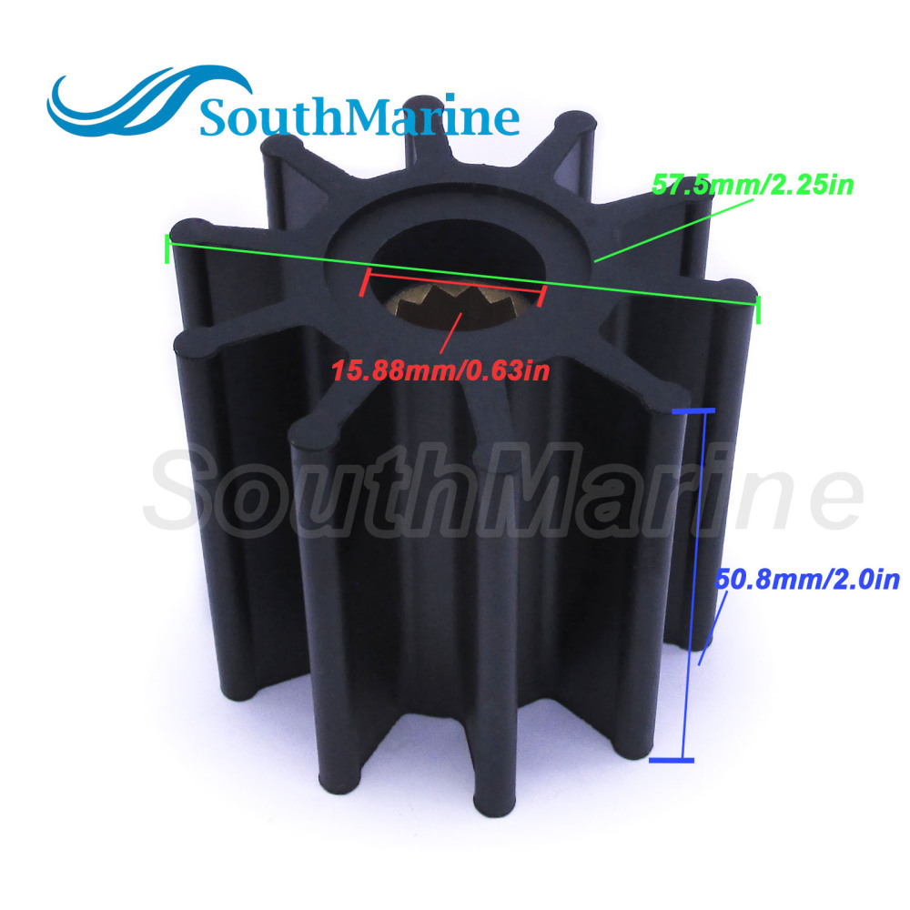 Water Pump Impeller 18777-0001-P 22120-0001 for Jabsco /124223-42092 119773-42600 for Yanmar /500104 500133 for CEF