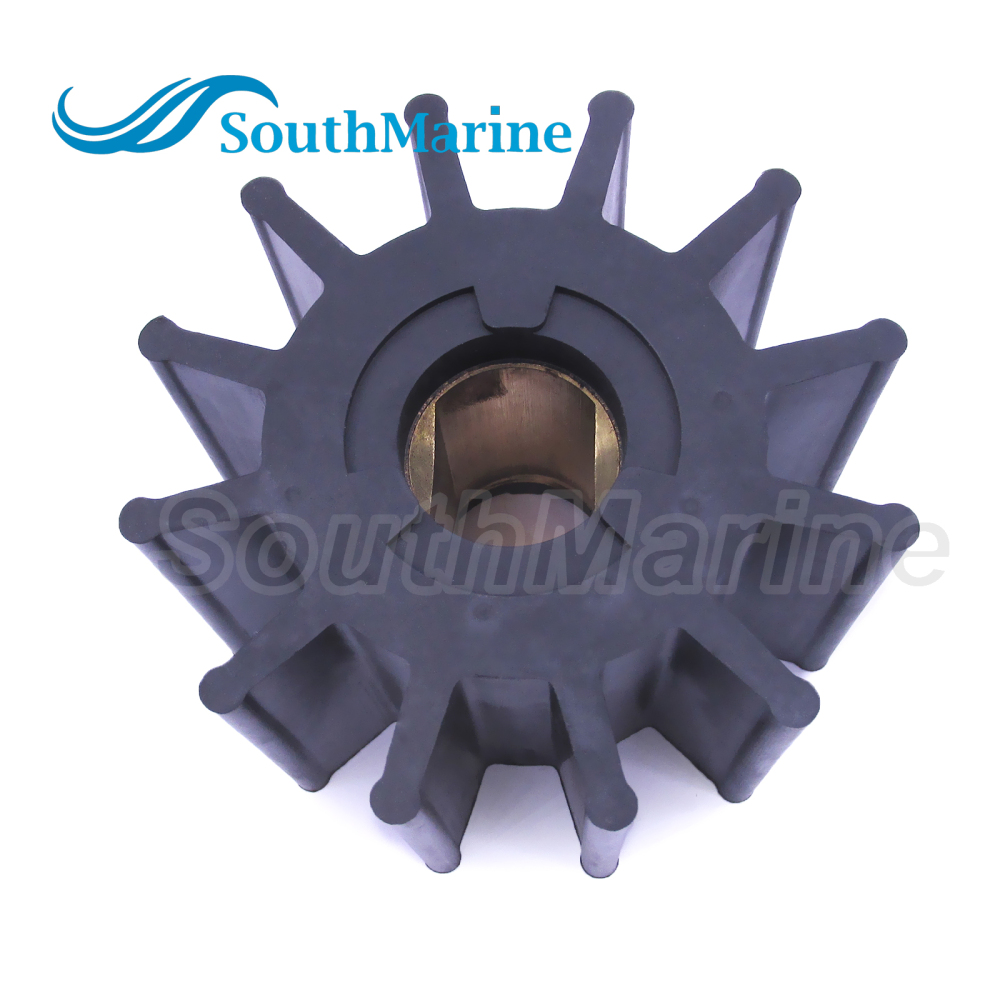 SouthMarine Flexible Water Pump Impeller Kit 087-1201 for DJ / 8101-01 for JMP/M-1050 Inboard Engine Motor Double Flat