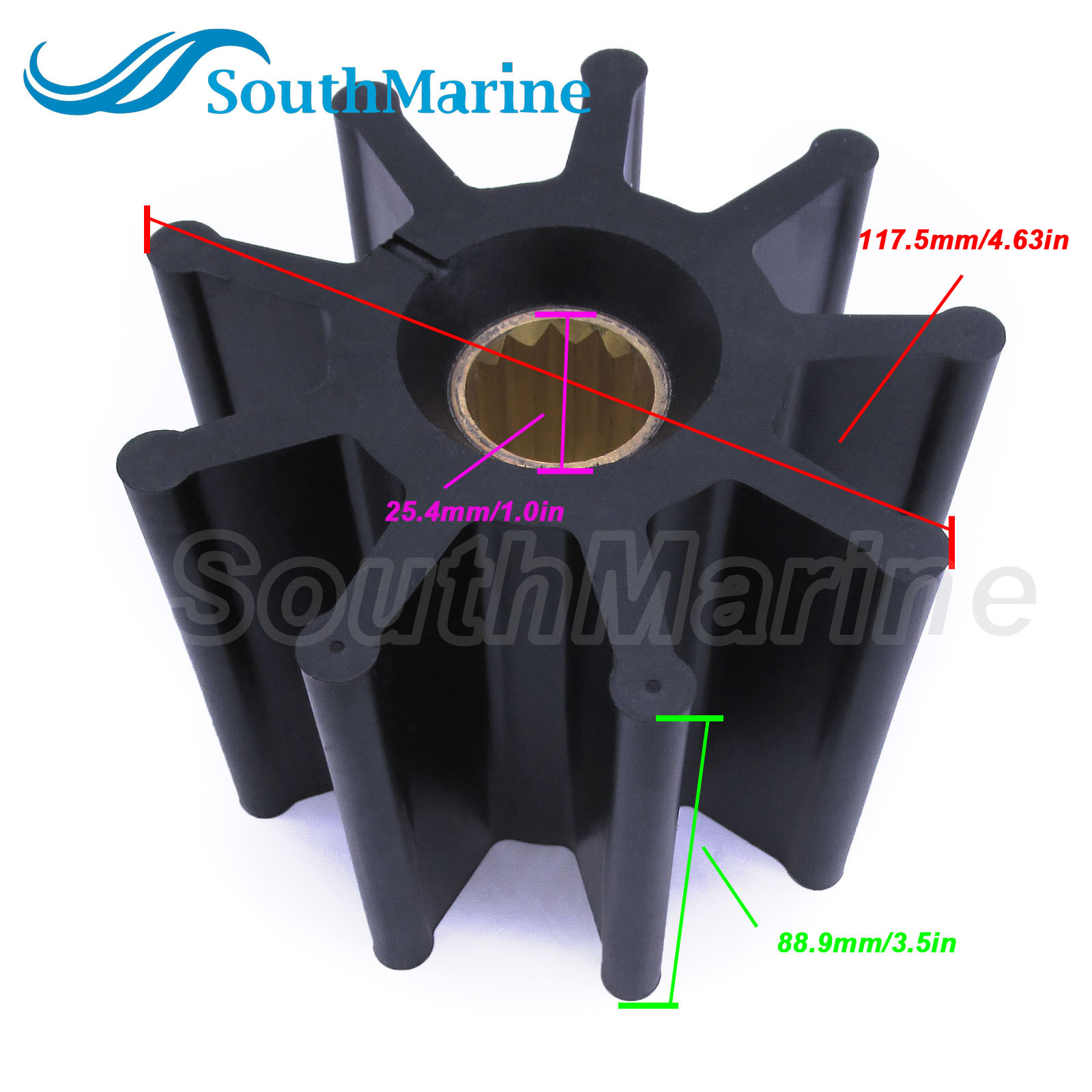 18789-0001 17240-0001 for Jabsco & DJ Pump 29850-0031 29880-0001 / 9001 9001-01 for JMP Inboard Motor Water Pump Impeller