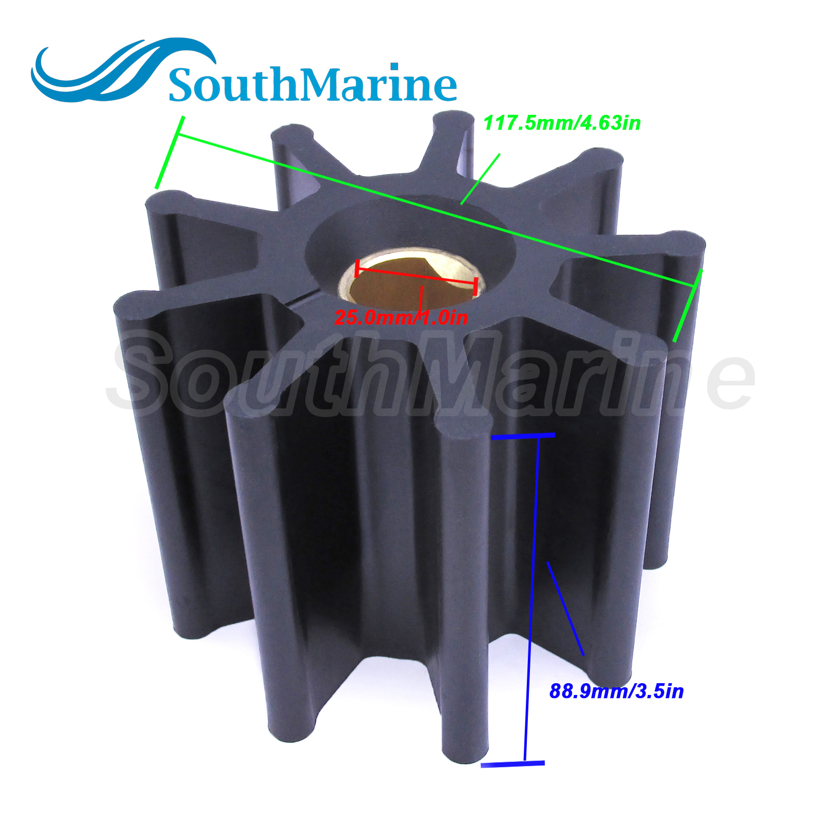 Water Pump Impeller 18786-0001-B/W 18786-0003 12220-0005 for Jabsco /235020086 for Detroit Diesel / 005 8963-0002 0006 for Thru