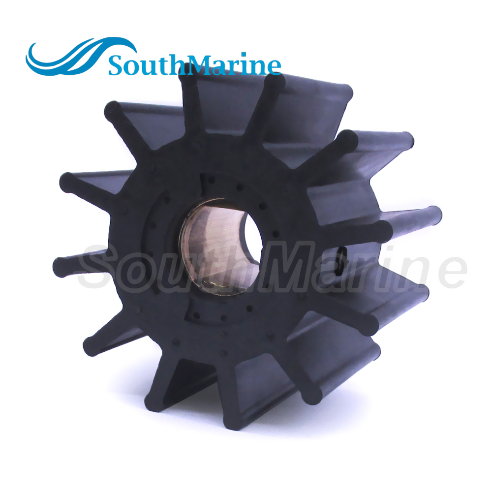 SouthMarine Flexible Water Pump Impeller Kit 087-1201 for DJ / 8101-01 for JMP/M-1050 Inboard Engine Motor Double Flat