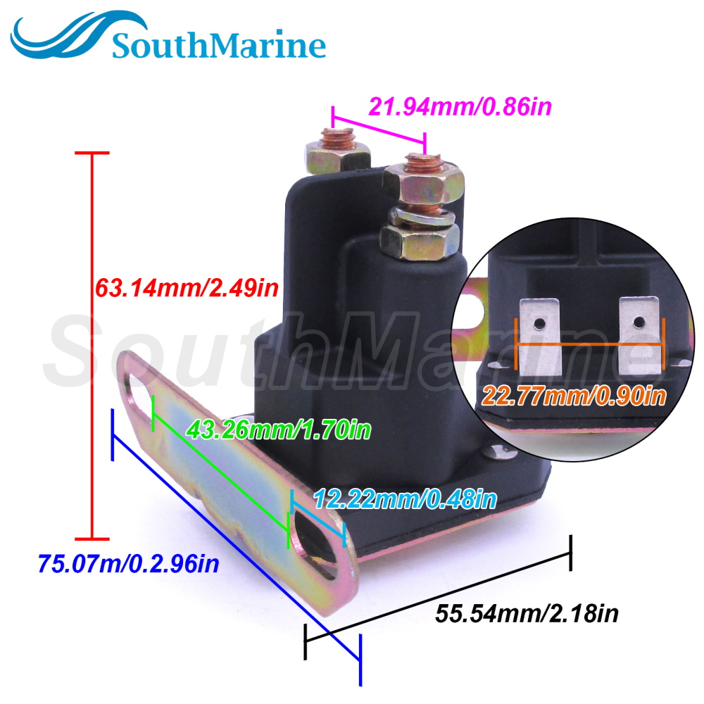 Starter Solenoid Relay 862-1211-211-16 for Trombetta / AM138068 for John Deere / 725-04439 for Cub Cadet LA100-LA12 ATV, 12V