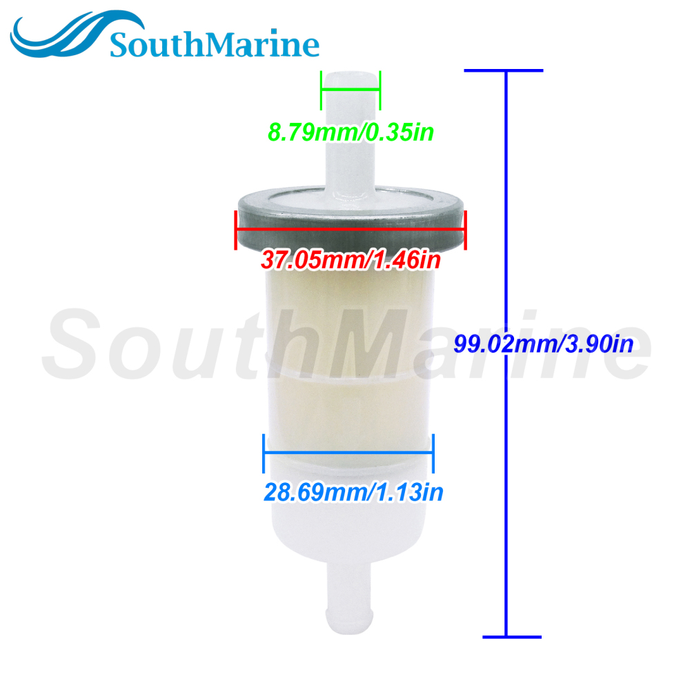 SouthMarine Boat Engine 65W-24251-10 Fuel Filter Assembly for Yamaha Outboard Motor 30HP 40HP, fits Sierra 18-7830, 5/16 inch(8mm), fits 9-37959 Mallo