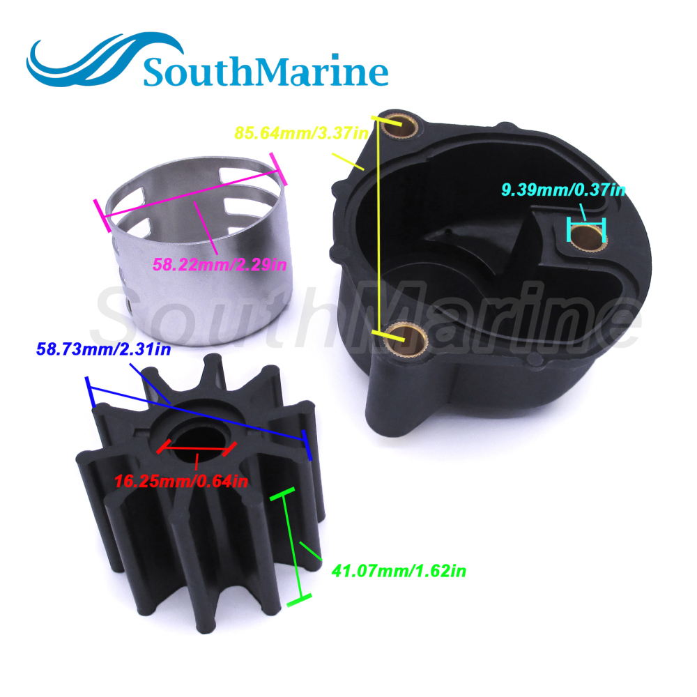 Boat Engine 984461 911703/02/04 764197 18-3212-1 Water Pump Repair Kit for Johnson OMC Cobra 2.3L 2.5L Sterndrive 3.0L-7.5L