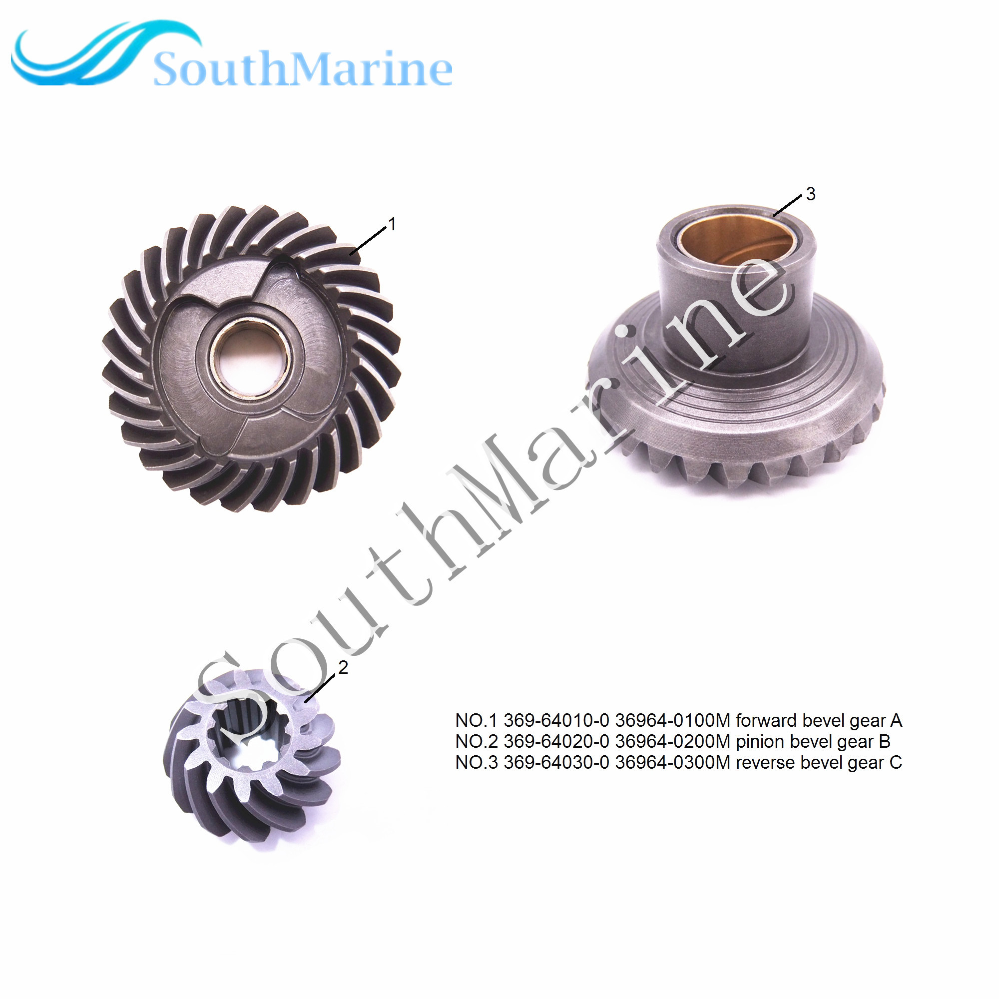 T5-03000003 Pinion & T5-03010000 Forward Gear & T5-03000600 Reverse Gear for Parsun HDX Makara T5 T5.8 T4 Outboard