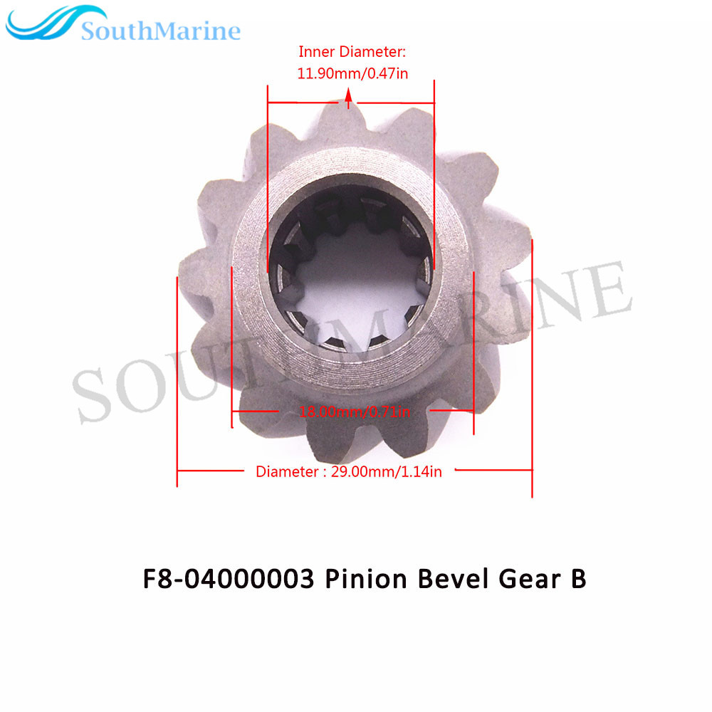 F8-04000003 Pinion & F8-04010000 Forward Gear & F8-04000014 Reverse Gear for Parsun HDX Makara Outboard Motor F8 F9.8 T6 T8 T9.8