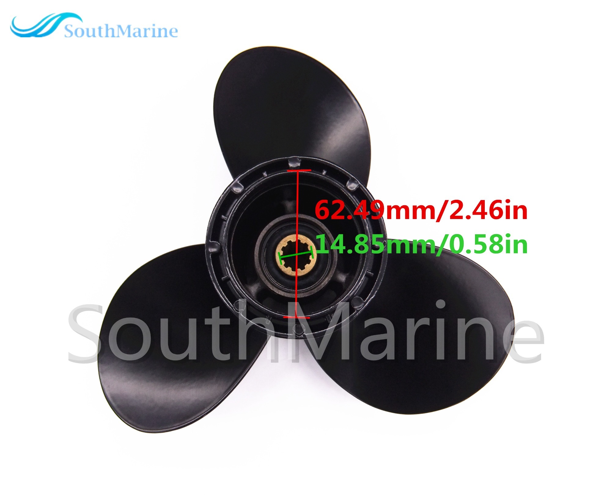 Boat Engine Aluminum Alloy Propeller 9 1/4x8 for Suzuki 9.9HP 15HP Outboard Motor 58100-91D00-019