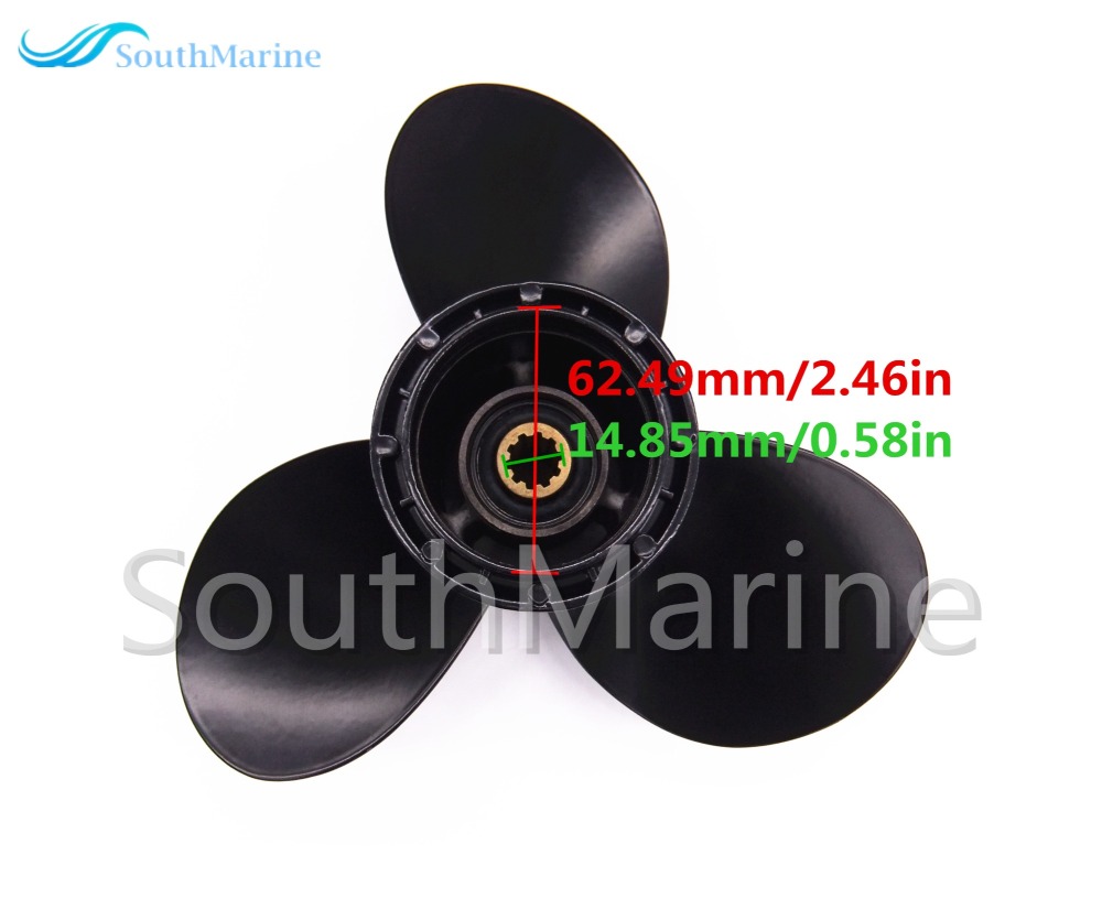 Boat Engine Aluminum Alloy Propeller 9 1/4x8 for Suzuki 9.9HP 15HP Outboard Motor 58100-91D00-019