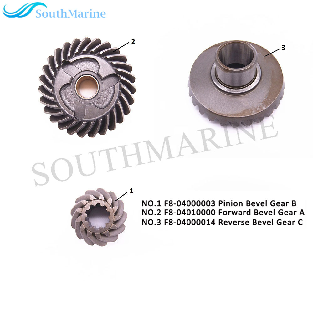 F8-04000003 Pinion & F8-04010000 Forward Gear & F8-04000014 Reverse Gear for Parsun HDX Makara Outboard Motor F8 F9.8 T6 T8 T9.8