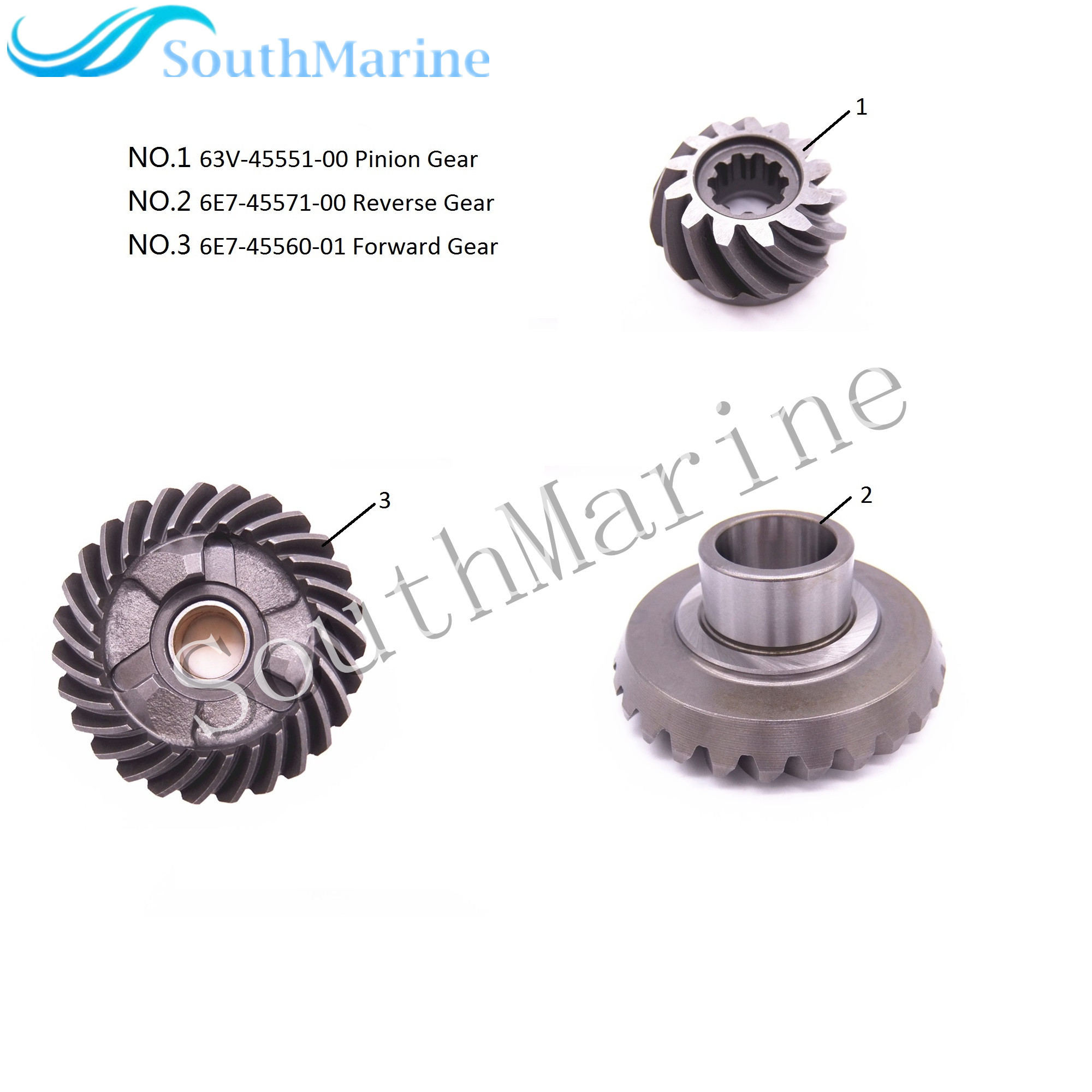 Gears and Pinion Set Kit for Parsun HDX Makara T9.9 T15 BM 2-Stroke Outboard Motor