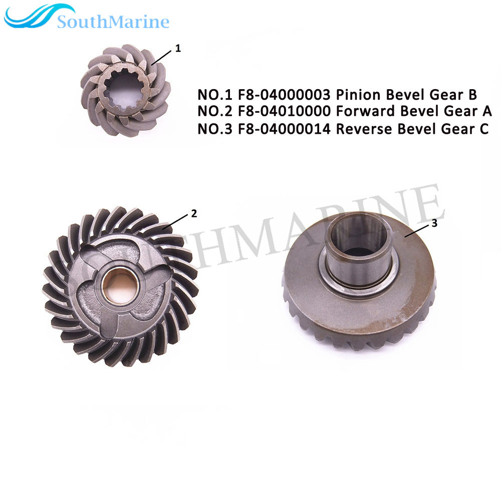 F8-04000003 Pinion & F8-04010000 Forward Gear & F8-04000014 Reverse Gear for Parsun HDX Makara Outboard Motor F8 F9.8 T6 T8 T9.8