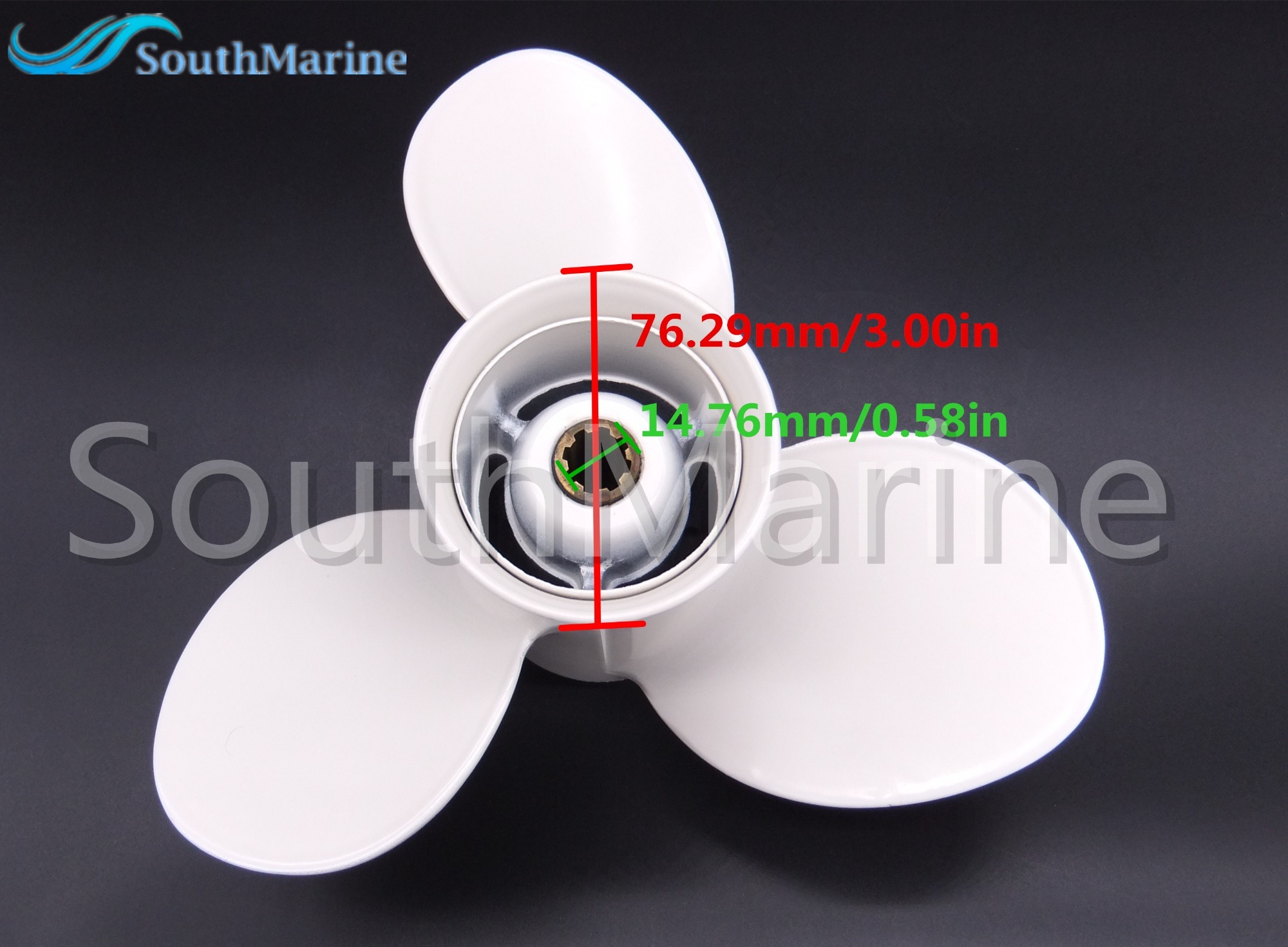 Boat Engine Aluminum Alloy Propeller 9 1/4x8-J for Yamaha 9.9HP 15HP Outboard Motor 9.25x8  63V-45947-00-00 683-45947-00-00
