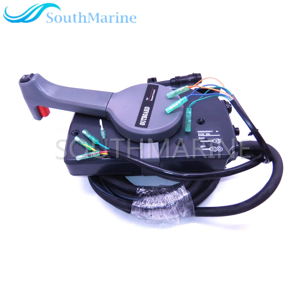 Boat Motor 703-48207-22-00 Side Mount Remote Control Throttle Shift Box for Yamaha Outboard Engine 10 Pins, Right Hand